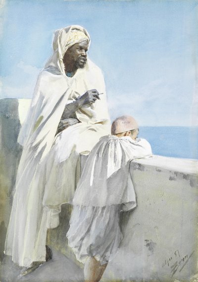 Homme et garçon à Alger - Anders Leonard Zorn